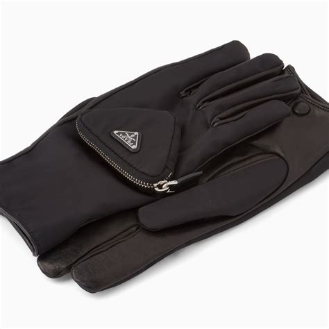 Prada nylon gloves